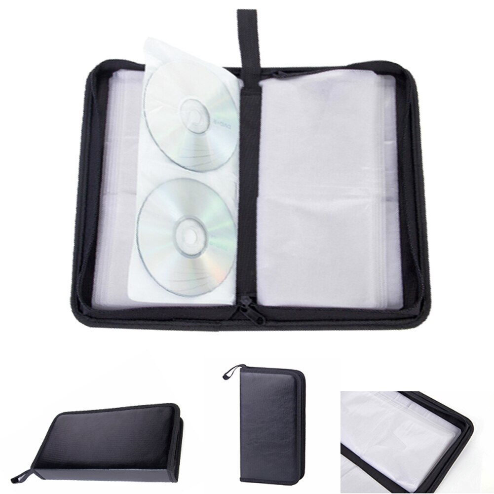 80 -hoes draagtas krasbestendig auto dvd-gereedschap multifunctionele houder cd-tas grote capaciteit kunstleren opbergruimte