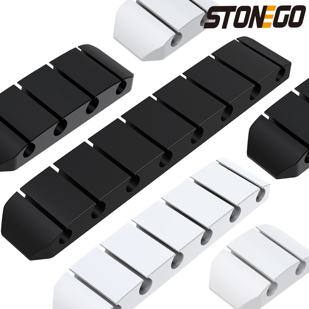 Stonego Kabelorganisatiesysteem Siliconen Usb Kabelhaspel Desktop Netjes Management Clips Kabel Houder Voor Muis Hoofdtelefoon