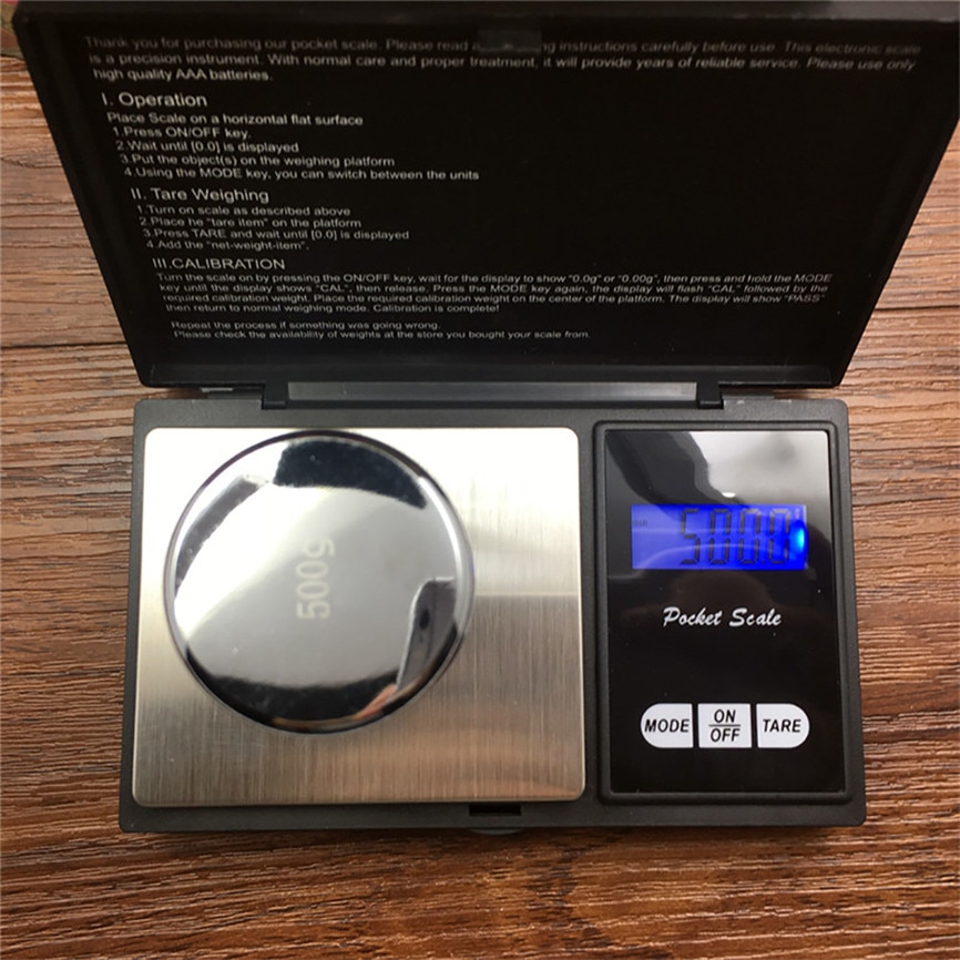 500g Digital Scale Precision Digital Scales for Gold Jewelry 0.01 Weight Electronic Scale AAA Batteries May#5