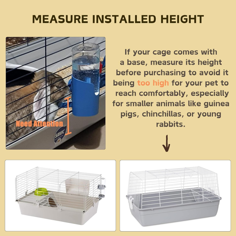 Konijn Waterfles Ophanging Water Dispenser Feeder Kooi Krat Hokje Konijn Hond Kat Chinchilla Fret Cavia Eekhoorn Egel