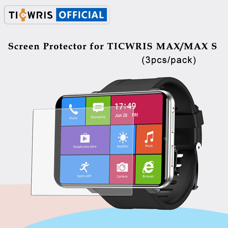 Ticwris Officiële Beschermfolie Algemene Maat Voor Ticwris Max/Max S Smart Horloge Screen Protector Accessoires 3 Stks/pak