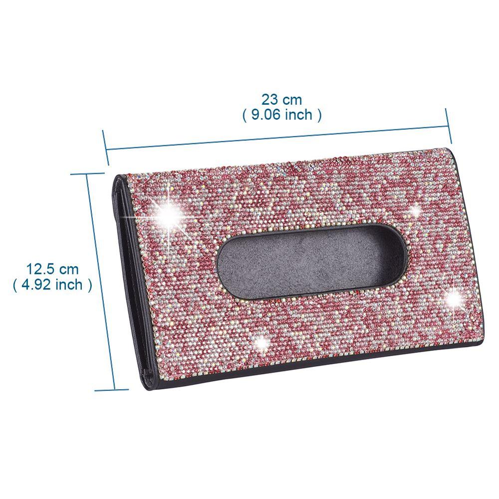 Car Tissue Box Rectangular Holder Paper Case Box for Home Car Office Decor