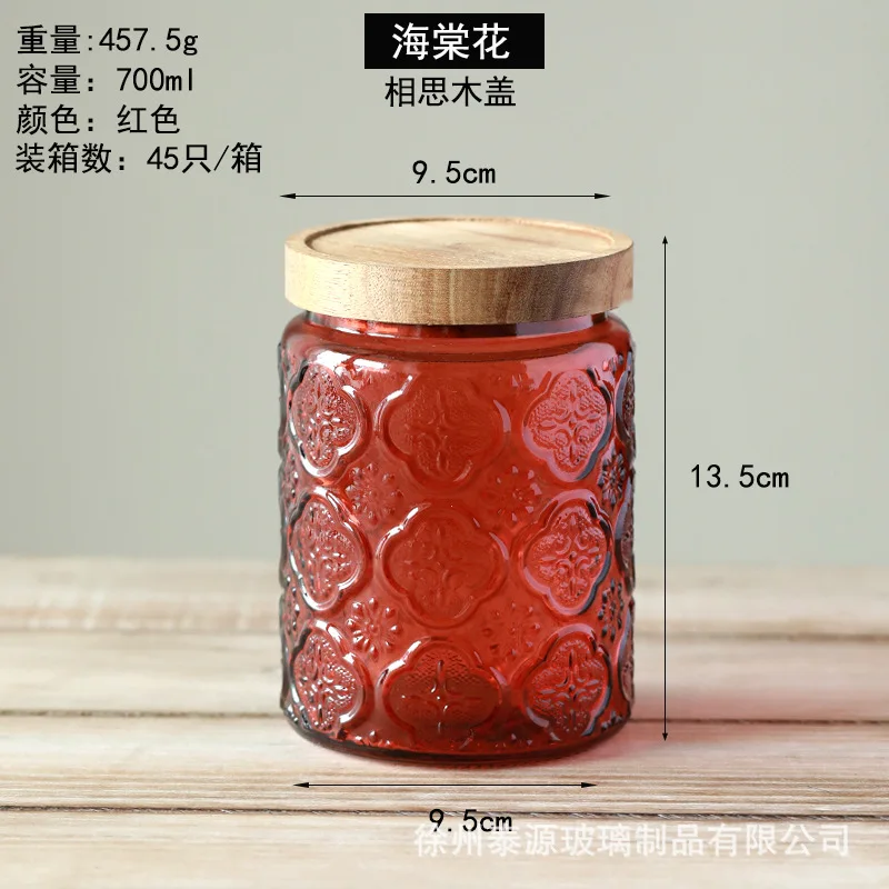 Contenedor de alimentos para cocina, tarros de vidrio con tapa, cajas organizadoras de cereales, tarros de albañil, caja de aperitivos, botellas de vidrio selladas, Gadgets: Transparente