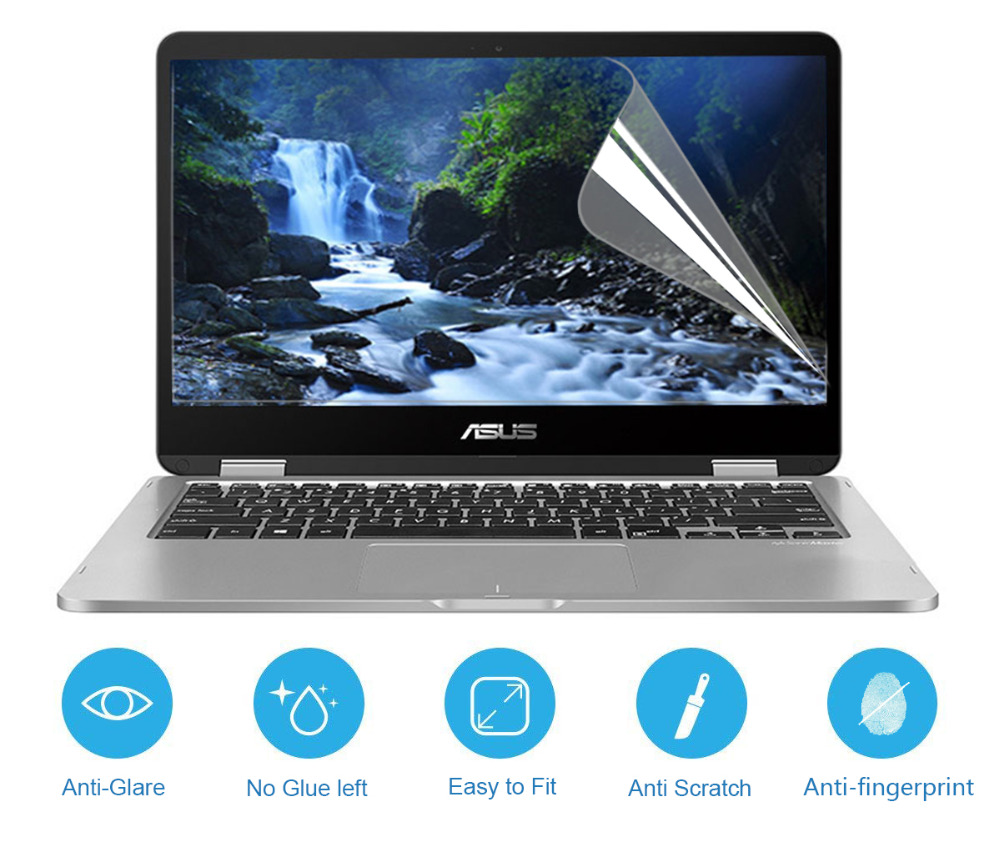 Cartinoe 14 Inch Laptop Screen Protector For Asus Vivobook Flip 14 Tp401c Tp401n Anti Glare Matte Lcd Screen Guard Film, 2pcs