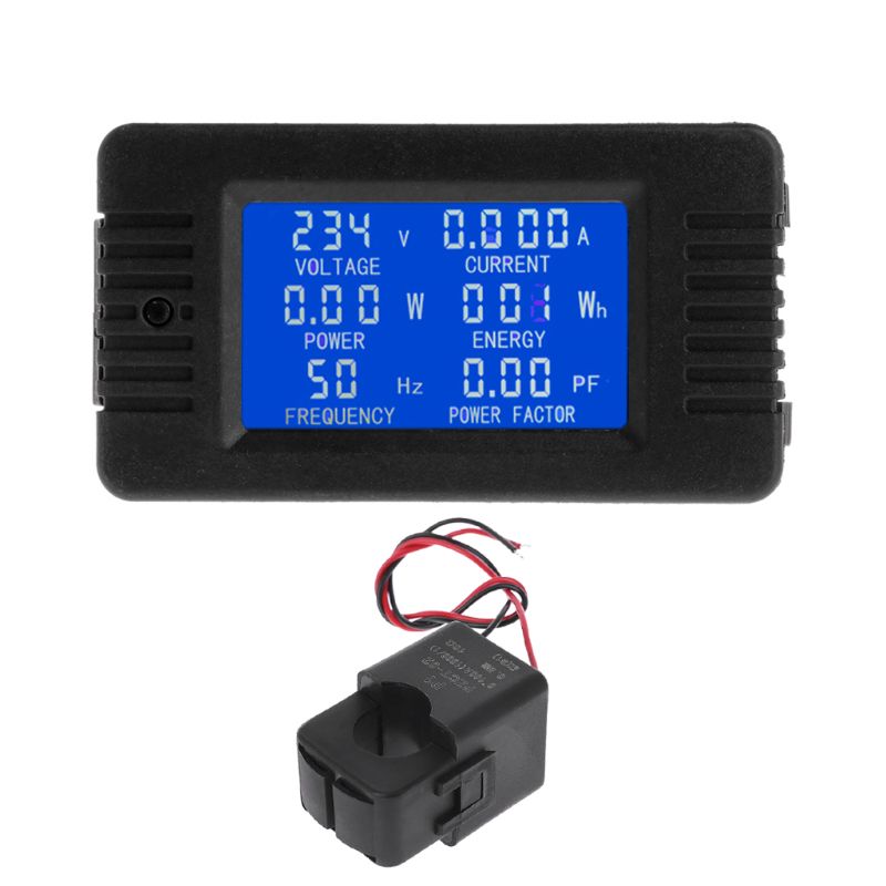 Ac 80-260V 100A Lcd Digitale Power Energy Meter Spanning Stroom Kwh Watt Meter Monitor Met Split Stroom transformator