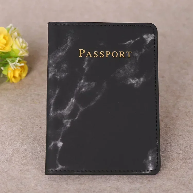 Frauen Männer Reisepass Abdeckung Pu Leder Marmor Stil Reise Ich würde Kreditkarte Reisepass Paket Geldbörse Taschen Beutel: Kupfer