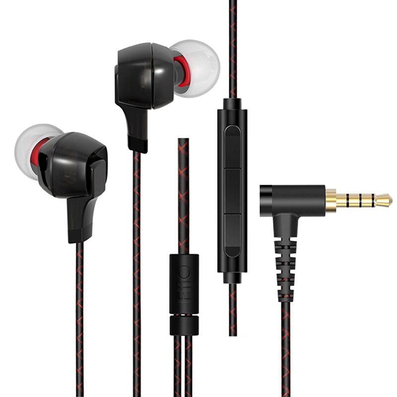 FIIO F1-auriculares para monitor, dinámicos, con micrófono