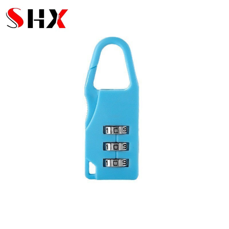 Mini candado de combinación de plástico, candado con dígitos, código, número, contraseña, candado de seguridad para viajes, candado para equipaje, gimnasio: Blue