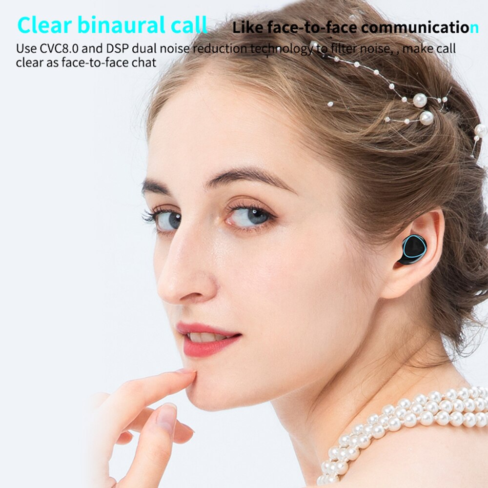 Mini écouteurs sans fil Bluetooth, oreillettes avec micro, mains libres, pour tous les téléphones Samsung Huawei Xiaomi,