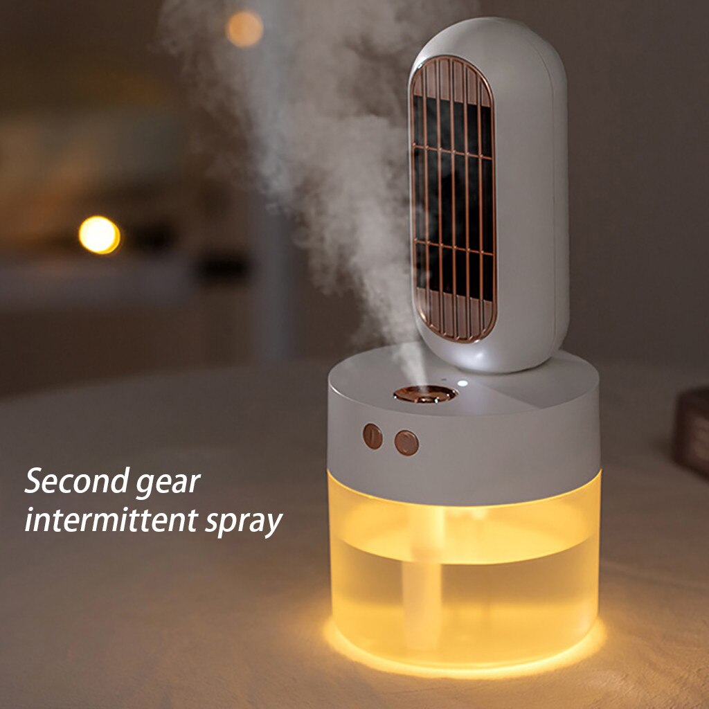 Persoonlijke Koeling Mist W/Nachtlampje-Luchtbevochtiger-Multi-Functie Mini Ventilator Draagbare Bureau Mini Ventilator Zomer cool Misting Waternevel