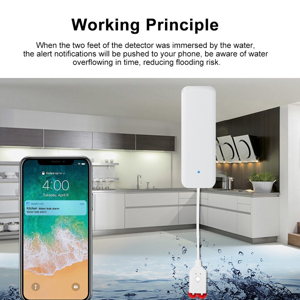 Water Leakage Alarm WiFi Smart Overflow Sensor Kit... – Vicedeal