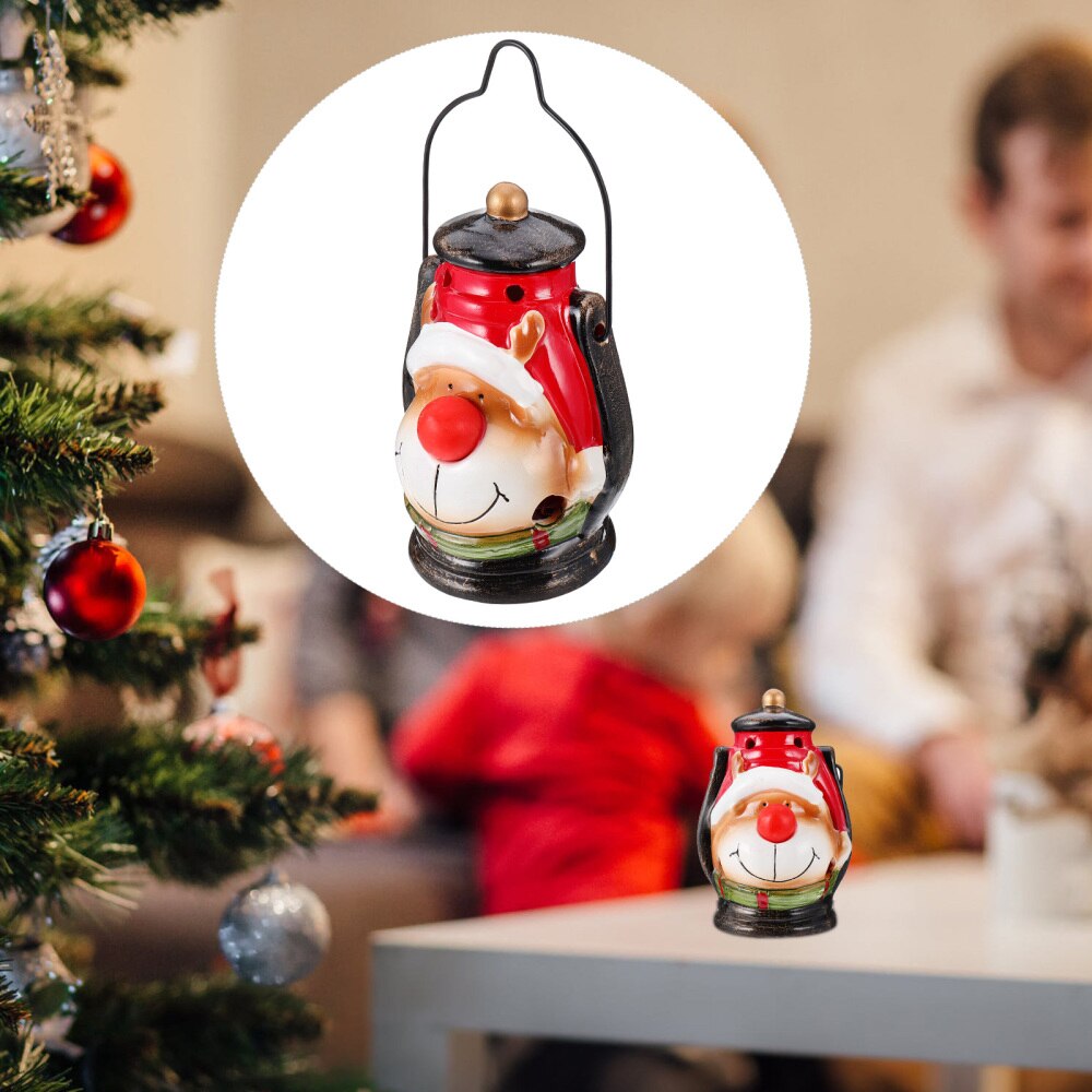 1pc julenattelys julenissen dekorativ lampe skrivebord ornament