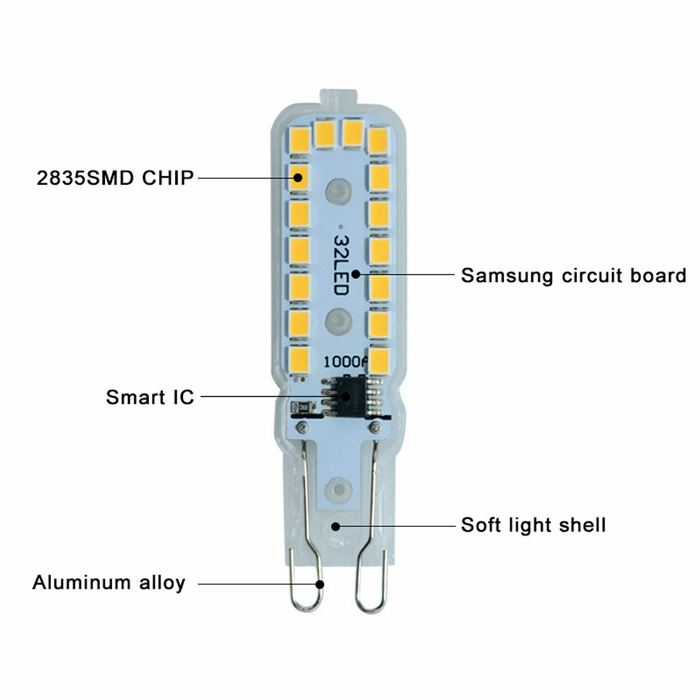 10 Uds. Bombillas LED G9 regulables luces 220V 110V focos 2835SMD Bombilla 3W 5W 7W reemplazar 30W 40W lámparas halógenas para el hogar dormitorio