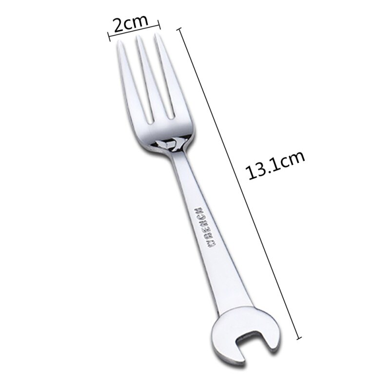 Stainless Steel Coffee Tea Spoon Shovel/Wrench Shaped Dessert Forks Ice Cream Sugar Teaspoon Bar Home Tools: 8