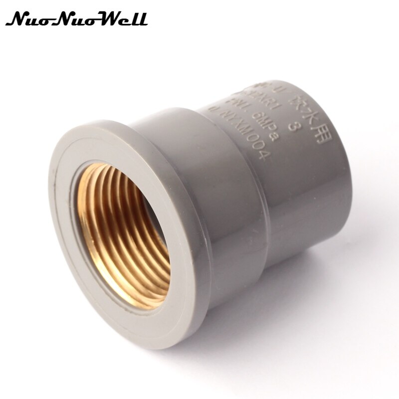 Inner Diameter 32mm X G 1'' Copper Female Thread Straight PVC Pipe Connectors Newest Garden Watering Tube Pipe Thread Joint