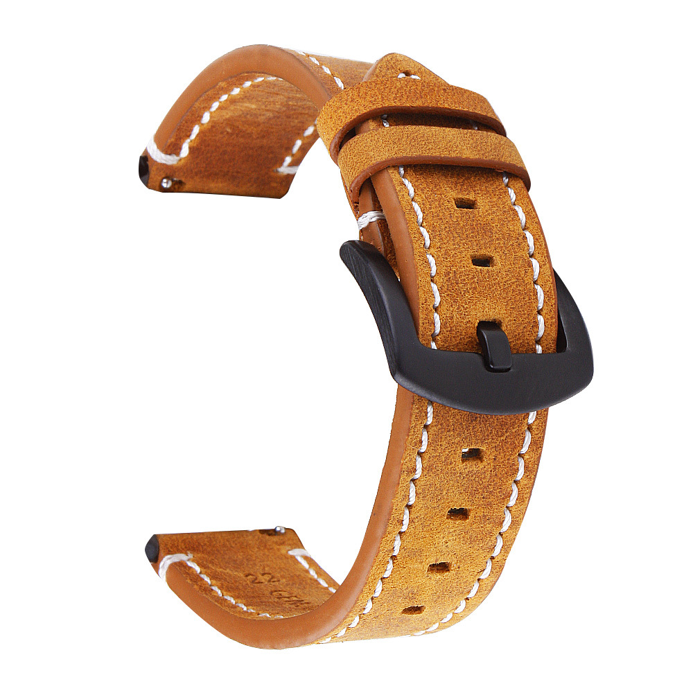 18mm 20mm 22mm Leder Uhrenarmband Schnellverschluss für Mann Braun Schwarz Armband aus doppelseitigem Kalbsleder iMAVEN