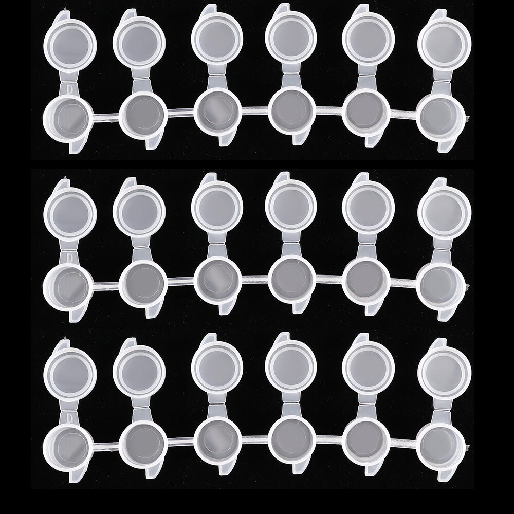 10pcs Empty paint box Mini Palette Paint Draw Pigment Pots Portable Small Items Storage Plastic Empty Box Sealing Container