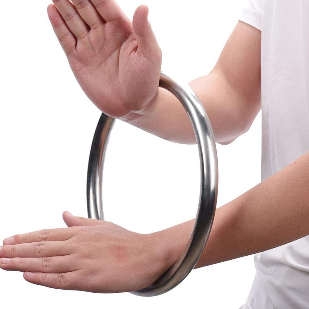 1Pc Wing Chun Ring Fitness Stainless Steel Training Wing Chun Ring (Silver)