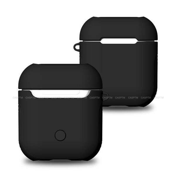 De Lujo TPU blando colorido + funda de silicona para PC para los Airpods 1 2 auriculares Bluetooth con carcasa para los Airpods de Apple funda de silicona accesorio: 01