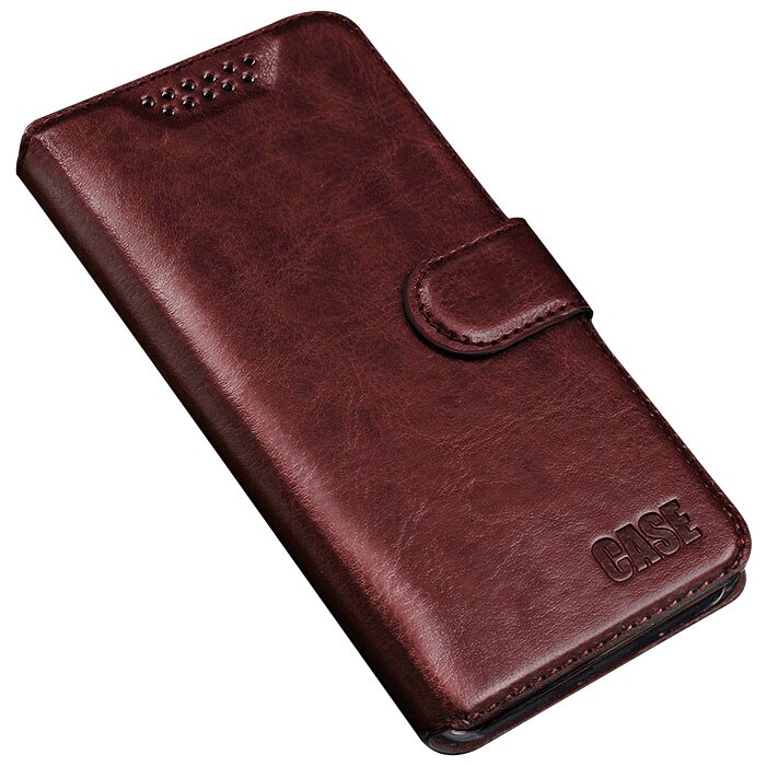 Case Voor Xiaomi Redmi 7A Case Cover Zachte Siliconen PU leather flip Voor Coque Xiomi Redmi 7A Telefoon Case met kaarthouder Magnetische: Style 2 Brown INI