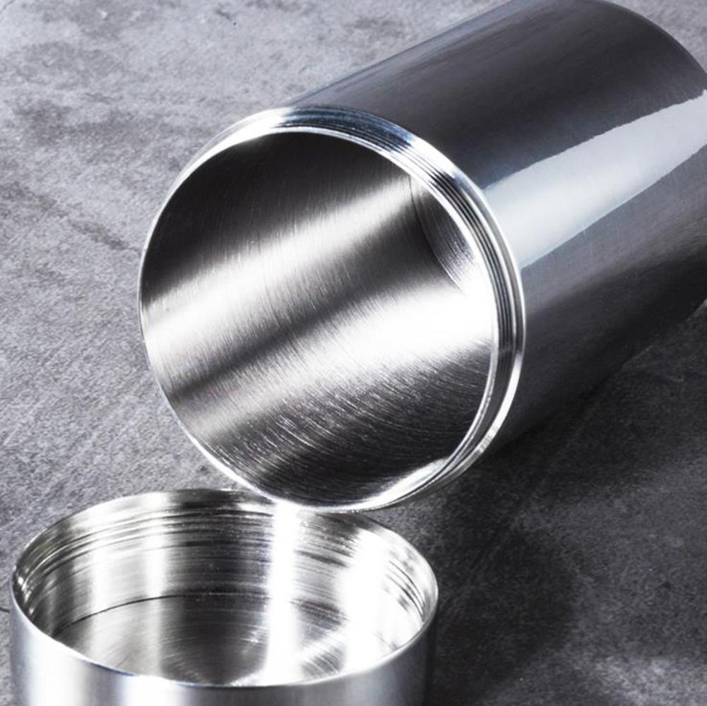 304 Stainless Steel Tea Pot Thickened Portable Travel Portable Small Storage Sealed Tank Tea Leaves Can Storage Box Container