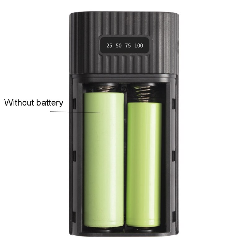 3-Port Input DIY USB Power Bank Kit Box Case 18650 20700 21700 Battery Charger Adapter with LED Flashlight for Mobile Phone