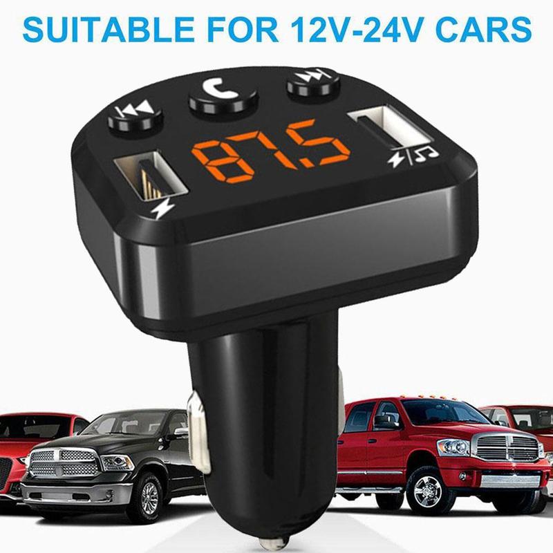 Aux Player i8 ver4.1 12V FM Transmitter Sigita Dual Accessorios MP3/FLAC/WAV/WMA Music Auto For Android Format USB Ca U4M3
