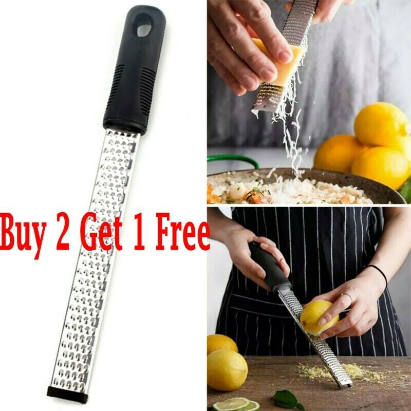 Stainless Steel Cheese Food Grater Zester Hand Held Flat Ginger Shredder Tools