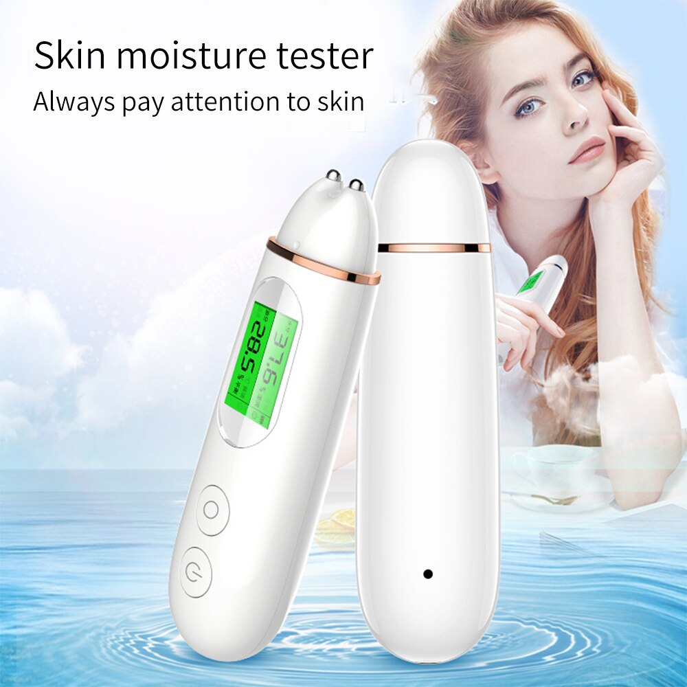 Skin Analyzer Precise Skin Oil Content Water Control Tester Digital Multimeter Monitor Face Moisture Detector