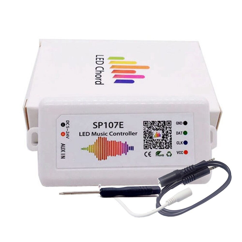Wifi bluetooth musik rgb led strip light controller för  ws2812b ws2811 sk6812 ucs 1903 lpd 6803 ws2801 led strip light  dc5-24v: Sp107e