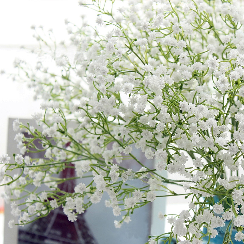 Gypsophila Kunstbloemen Baby 'S Adem Nep Bloemen Lange Bouquet Siliconen Plant Thuis Bruiloft Decoratie Herfst