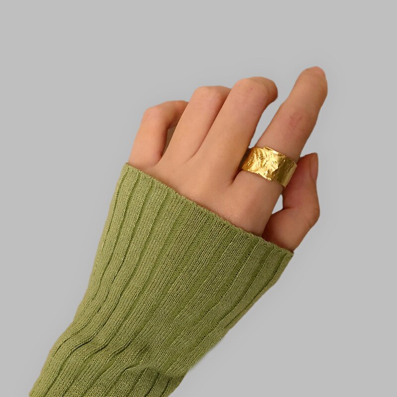 Bohemian Vintage Unregelmäßigen Runde Ringe Für Frauen Hochzeit Engagement Einstellbare Größe Finger Ringe Gothic Schmuck Mädchen Anillos