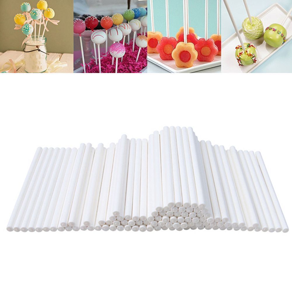 100-2000Pcs100mm Lollipop Stick Food-Grade Plastic Pop Sucker Sticks Cake Mould Pop Sticks Lollypop Candy Chocolate Sugar Pole