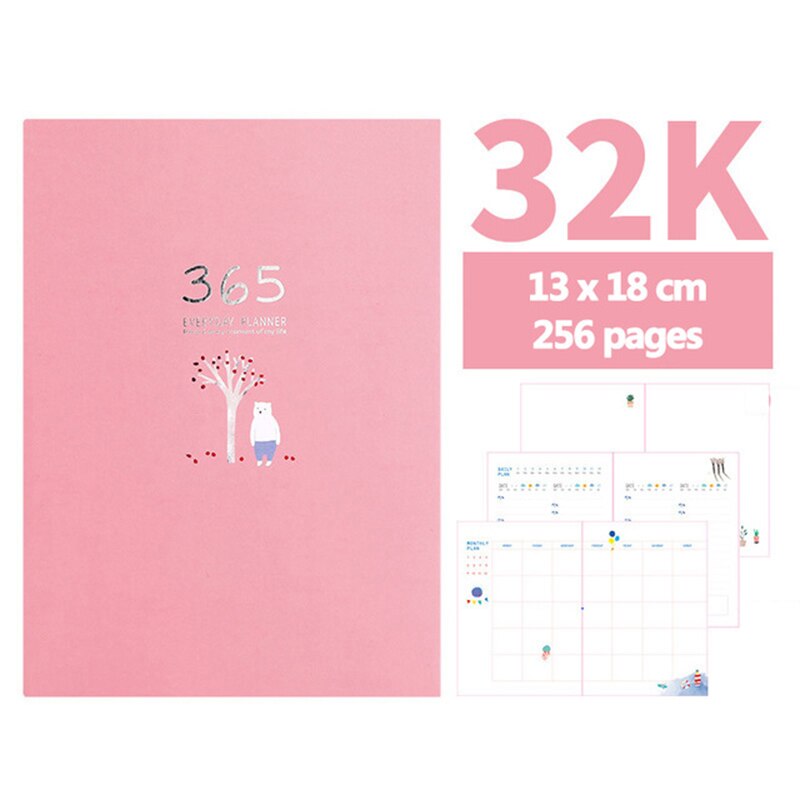 365 Days Yearly Monthly Daily Planner Organizer Notebook Stationery Diary Notebook School Office Supplies: 03
