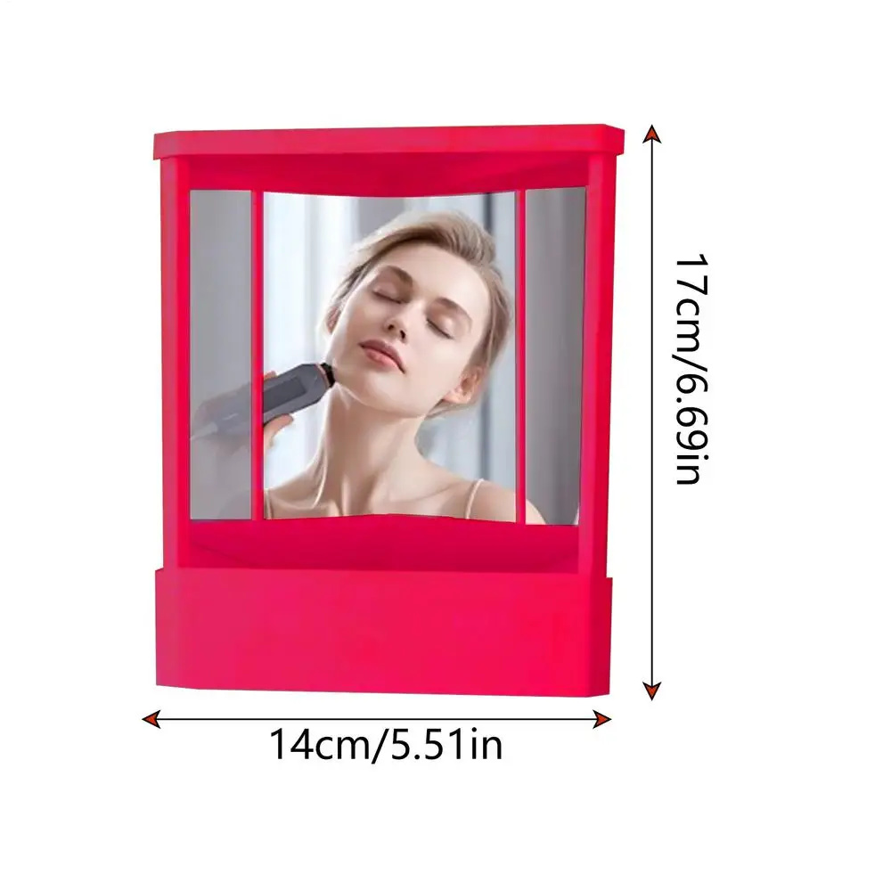 True Mirror Non Reversing Mirror Clear Cosmetic Mirror Dresser Inverted Mirror For Desktop Tabletop Living Room: 82x82cm / Red