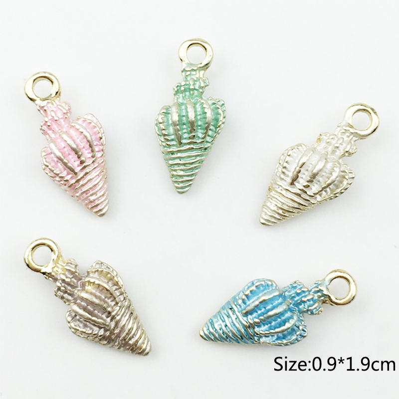 13 teile/satz Schmuck Tropfen Öl Conch Seestern Sea Shell Legierung Anhänger DIY Armband Ohrringe Handgemachte Zubehör