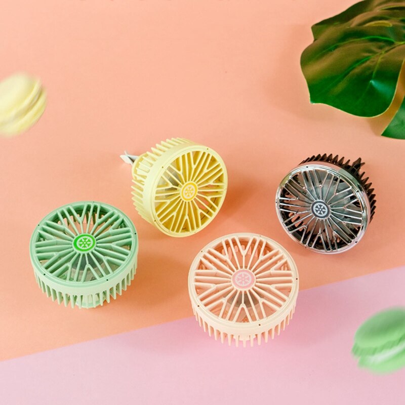 Mini Auto Airco Ventilator Usb Oplaadbare Auto Ventilator Met Led Verlichting Voor Wind Outlet Center Console Fan Auto Interieur