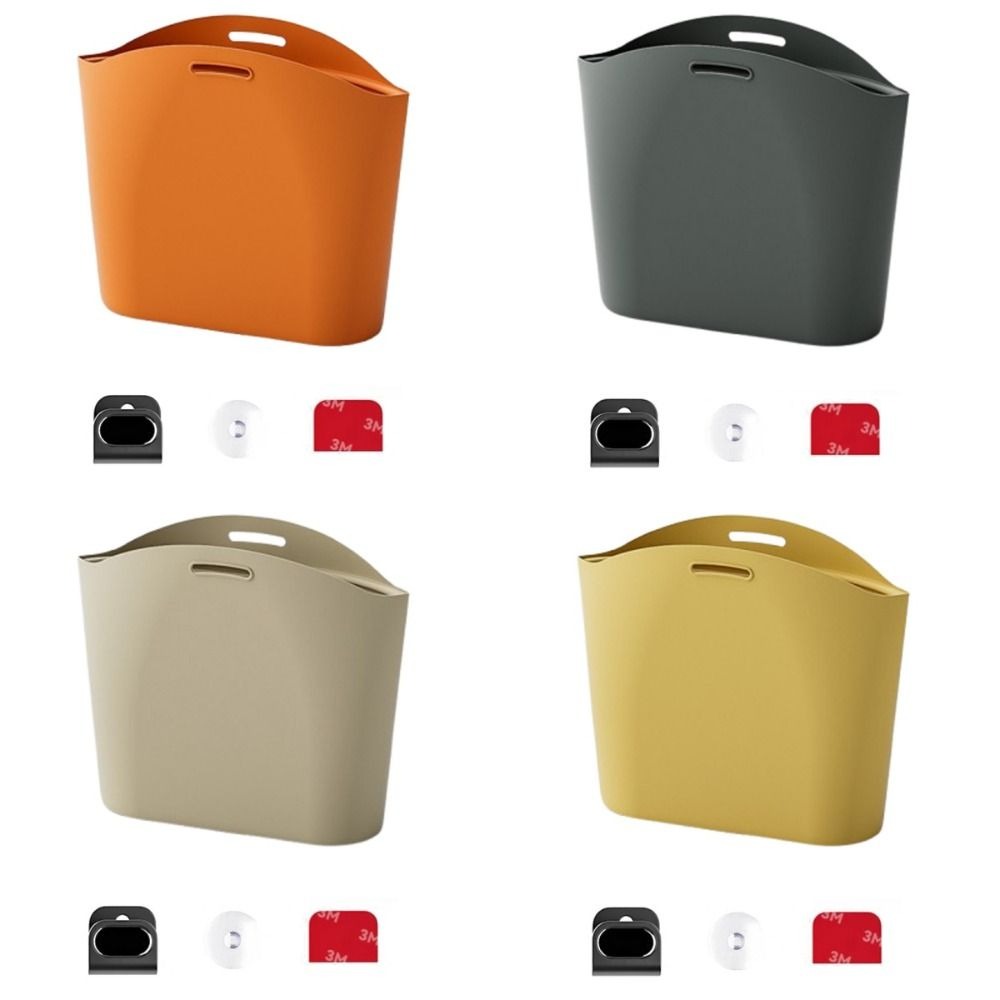 Portable Silicone Car Trash Can Dustbin Vehicle Storage Hanging Waste Bin Foldable Waterproof Space Saving Organizers Home