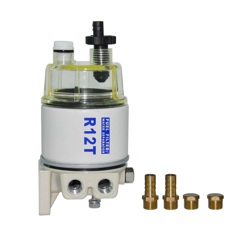 Filtre à essence R12T séparateur d'eau Kit complet filtre marin R12T pour moteur Diesel et essence avec quatre pièces d'auto raccords: Assembly