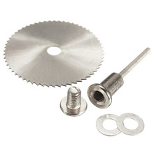 5pcs Saw Blade and 1pcs Mandrel HSS Pocket Saw Circular Rotary Blade Wheel Discs Mandrel Tools Wood Cutting Saw