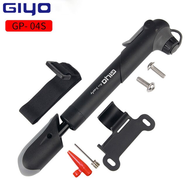 Fietspomp MTB Road Fiets Pomp Met Gauge Mini Fietsen Pomp Presta Schrader Band Fiets Air Inflator: Black-GP04S