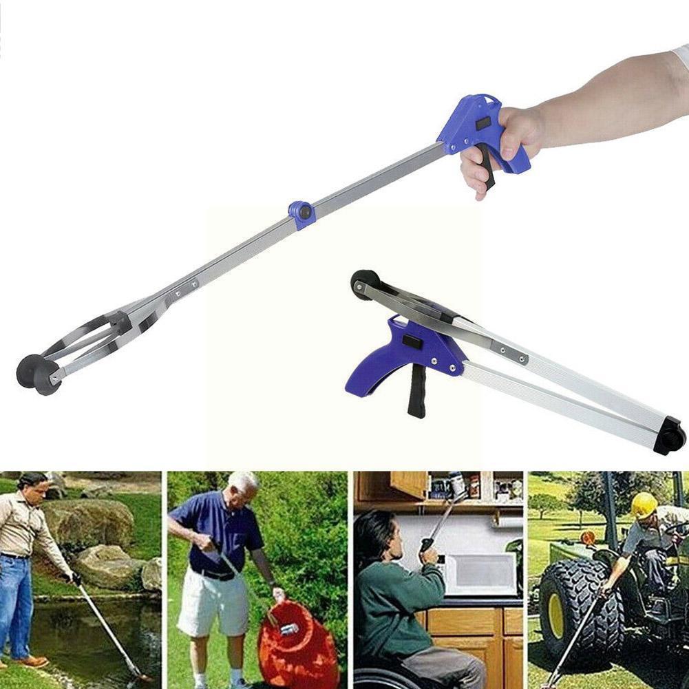 82cm Foldable Garbage Pick Up Tool Grabber Reacher Extend Up Reacher TOOL Reach Grab Folding Stick Pick Extend Grabber Reac H5C8