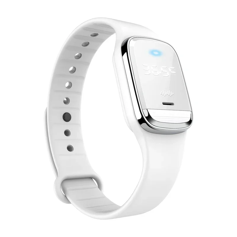 Braccialetto repellente per zanzare ad ultrasuoni Braccialetto estivo anti-morso di zanzare per interni ed esterni con orologio con visualizzazione della temperatura dell'ora: Default Title