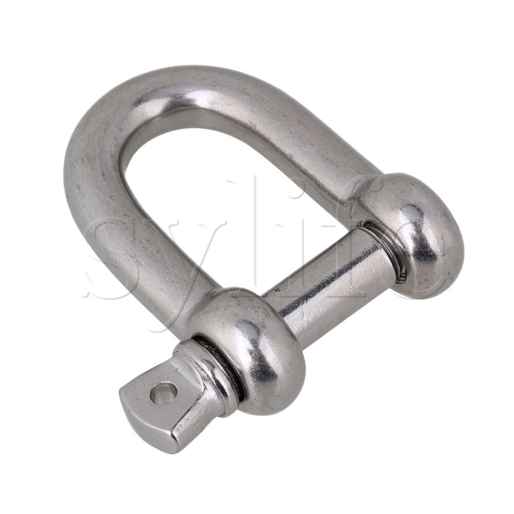 M14 304 Rvs Schroef Pin Anker Shackle D Ring Europese Stijl Zilver