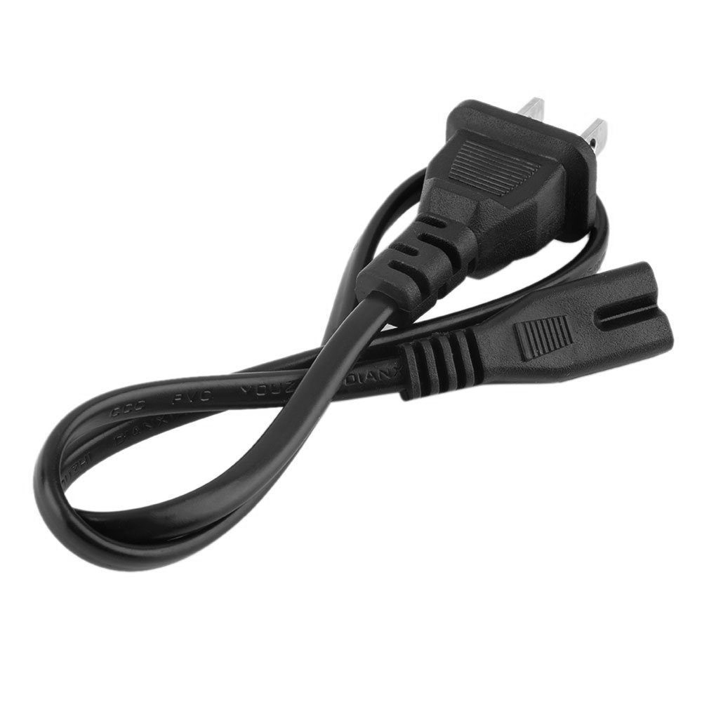 AC Power Supply Adapter Cord Cable Connectors 50cm 2-Prong 2 Power Outlet Cord For Laptop Notebook