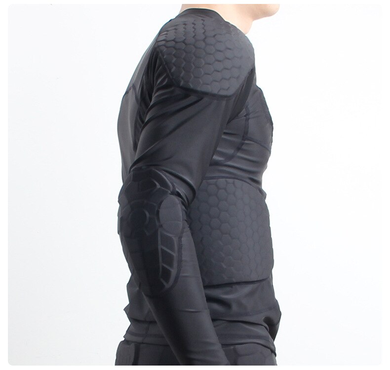 T-Shirt manches longues | Haut rembourré et protecteur, avec Compression de moto pour hommes