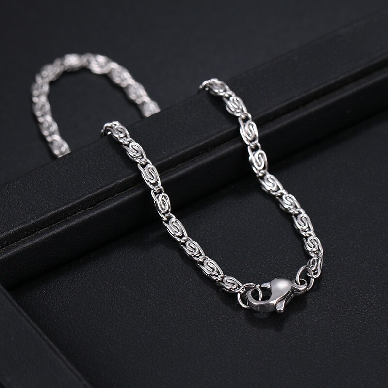 CACANA Stainless Steel Chain Bracelets For Man Women Gold Silver Color For Pendant Myriad Words Donot Fade Jewelry N1800