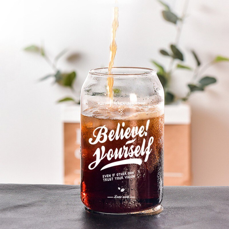 ZL Large Beer Glasses,20 Oz Can Shaped Beer Glasses Shaped Drinking Glasses Is Ideal ,Tumbler Beer Glasses