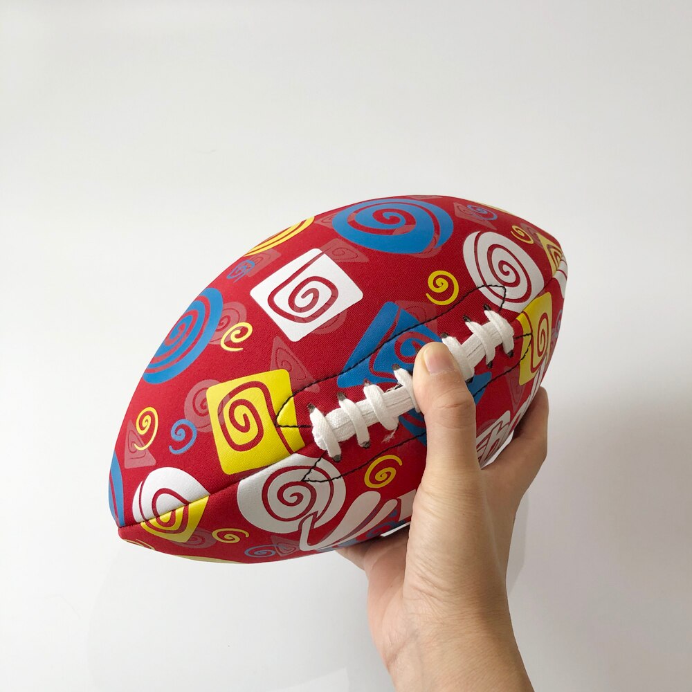 Rugby sportbollar dykmaterial neoprenduk storlek 6#  gummi amerikansk streetfotboll slitstark rugby för utomhusträning