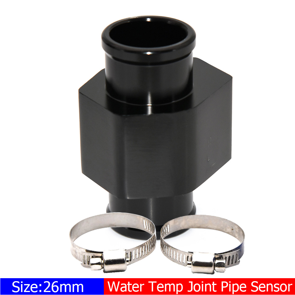 1/8NPT Water Temp Sensor Temp Radiator Water Temp Joint Pipe Sensor 26mm 28mm 30mm 32mm 34mm 36mm 38mm 40mm Hose Adaptor Sensor: 26mm black